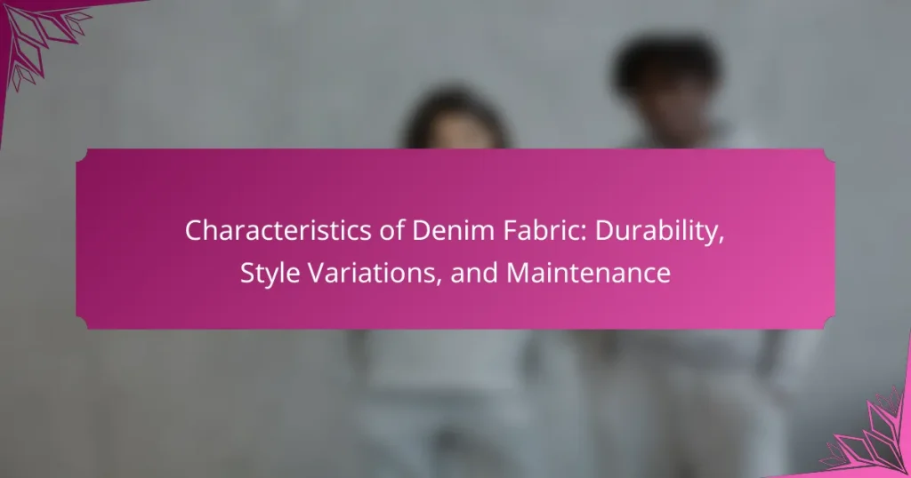 Characteristics of Denim Fabric: Durability, Style Variations, and Maintenance