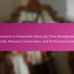 Innovations in Sustainable Fabrics by Toms: Biodegradable Materials, Resource Conservation, and Performance Features