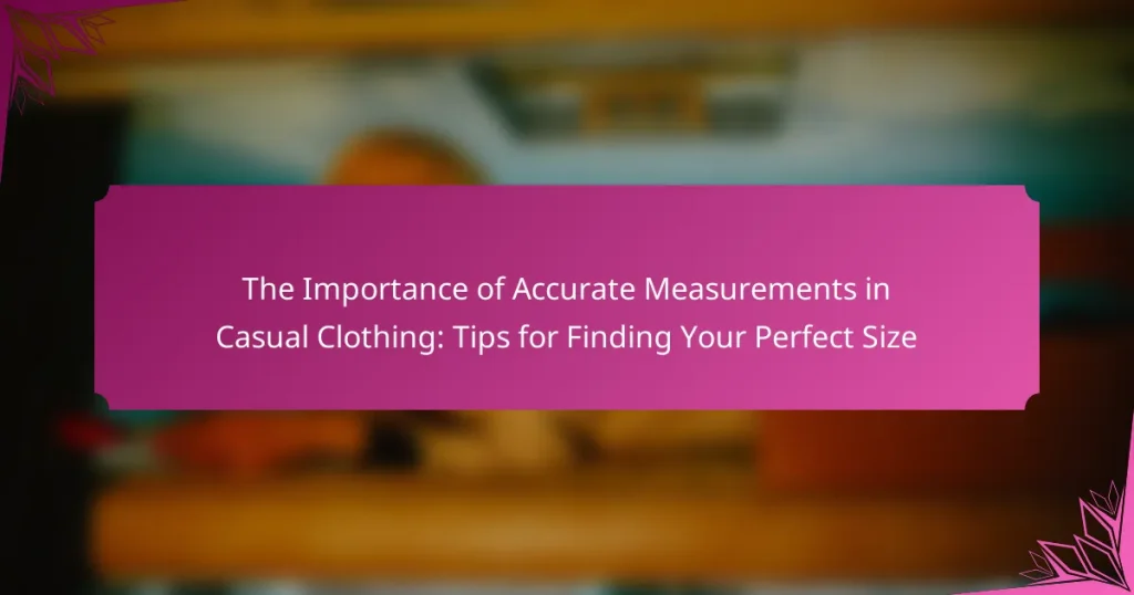 The Importance of Accurate Measurements in Casual Clothing: Tips for Finding Your Perfect Size