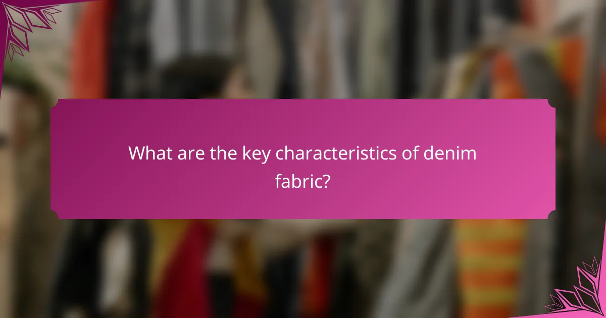 What are the key characteristics of denim fabric?